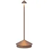 Image de Zafferano, Pina Lampe, lampe de table rechargeable et sans fil avec contrôle tactile, adaptée pour l’intérieur et l’extérieur, variateur, 2200-3000 K, hauteur 29 cm, couleur bronze.