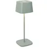 Image de Zafferano, Ofelia, Lampe de Table Rechargeable et Sans Fil avec Contrôle Tactile, Utilisable également comme Lampe d'Extérieur, Dimmer 2200-3000 K, Hauteur 29 cm, Couleur Sauge