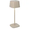 Image de Zafferano, Ofelia, Lampe de Table Rechargeable et Sans Fil avec Contrôle Tactile, Utilisable également comme Lampe d'Extérieur, Dimmer 2200-3000 K, Hauteur 29 cm, Couleur Sable
