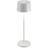 Image de Zafferano, Olivia Pro, Lampe de Table Portable et Rechargeable avec Contrôle Tactile, Convient pour Salon et Extérieur, Dimmer 2200-3000 K, Hauteur 35 cm, Couleur Blanc