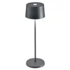 Image de Zafferano, Olivia Pro, Lampe de Table Portable et Rechargeable avec Contrôle Tactile, Convient pour Salon et Extérieur, Dimmer 2200-3000 K, Hauteur 35 cm, Couleur Gris Foncé