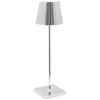 Image de Zafferano Lampe de table LED Poldina Pro en chrome poli, rechargeable et dimmable avec une autonomie allant jusqu'à 12 heures