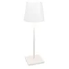 Image de Zafferano, Lampe Poldina L Desk, Lampe de Table Portable et Rechargeable avec Contrôle Tactile, Convient pour le Salon et l'Extérieur, Dimmer 2200-3000 K, Hauteur 49,7 cm, Couleur Blanc