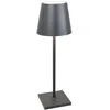 Image de Zafferano, Lampe Poldina L Desk, Lampe de Table Portable et Rechargeable avec Contrôle Tactile, Convient pour le Salon et l'Extérieur, Dimmer 2200-3000 K, Hauteur 49,7 cm, Couleur Gris Foncé