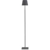 Image de Zafferano, Lampada Poldina L, Lampadaire Rechargeable et Sans Fil avec Contrôle Tactile, Convient pour le Salon et l'Extérieur, Dimmer 2200-3000 K, Hauteur Réglable 52-122 cm, Couleur Gris Foncé