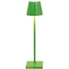 Image de Zafferano, Poldina Micro, Lampe de Table Rechargeable et Sans Fil avec Contrôle Tactile, Convient pour le Salon et l'Extérieur, Dimmer 2200-3000 K, Hauteur 27,5 cm, Couleur Vert