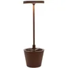 Image de Zafferano, Lampe Poldina Reverso, Lampe de Table Rechargeable et Sans Fil avec Contrôle Tactile, Adaptée pour le Salon et l'Extérieur, Dimmer, 2200-3000 K, Hauteur 35 cm, Couleur Corten