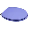 Image de Kiamami Valentina Abattant Universel pour Toilettes en MDF Finition Lilas avec charnières métalliques