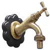 Image de Fonderia Bongiovanni - Robinet en laiton bruni pour fontaine de jardin ou mur extérieur, rosace en forme de fleur, gris fonte, fournie