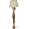Image de Arti & Mestieri® Lampe de sol Circeo en fer finition or avec abat-jour en tissu couleur sable