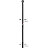 Image de ALPINA Speiche Glatt, Schwarz, Ø 2,00mm, Edelstahl 18/8 Material, mit 14mm Messing-Nippel Silber, vernickelt Verpackungseinheit: 100 Stück (Mindestbestellmenge) Preis per 100 Stück, 254mm Lang