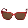 Image de Liu Jo LJ780S 600 Red Sunglasses Woman Iniettato, Modified Rectangle, 56