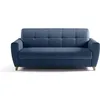 Image de Canapé convertible express 3 places SKY - Tissu Bleu - matelas 14cm - 192 x 100 x 88 cm