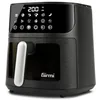 Image de Girmi Friteuse à air Girmi FG78 avec fenêtre Ecofrit Black, 6 Lt, 12 programmes, 1500 W, Affichage numérique, BPA-PFOA Safe, Livre de recettes inclus, Noir