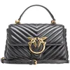 Image de Pinko, Love Lady Puff Mini CL Sheep N Femmes, Z99q_noir-antique Gold, Taille unique