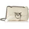Image de Pinko Love Puff Mini Cl Sheep Nappa, Sac Femmes, Z14o_Blanc Soie-Old Silver, Taille Unique