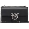 Image de Pinko Love One Classic DC Vitello Si, Sac Femme, Z99o_Noir-Old Silver, Taille Unique