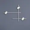 Image de miloox by Sforzin Applique murale Mikado, cipria/transparent, 3 lampes, verre