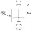 Image de Linea Light Suspension LED Stilo_P, blanche, Ø 35 cm, IP40