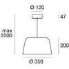 Image de Linea Light Suspension LED Delfi_P, noir, Ø 35 cm, métal