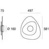 Image de Linea Light Applique murale LED Joint_W, ovale, 58 cm, blanche, métal