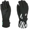 Image de Level Hero W Gants de ski pour femme avec sangle réglable, gants d'hiver thermiques, imperméables et respirants avec manchette en fourrure, vêtements de neige pour femme pour ski et snowboard