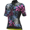 Image de Alé Cycling Garden 2022 Maillot de cyclisme à manches courtes pour femme Noir/multicolore Taille S
