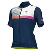 Image de ALE Femme Zig Zag Maillot de Cyclisme, Bleu, L