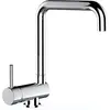 Image de Mélangeur évier cuisine rabattable 6cm orientable - sous fenêtre bec pivotant poignée à gauche