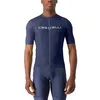 Image de CASTELLI Prologo Lite Jersey léger à manches quart avec poches pour vélo de route, vélo de gravier I cyclisme, Bleu belge/ivoire, Taille M