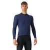 Image de CASTELLI Maillot thermique expresso à manches longues et fermeture éclair intégrale doublé en polaire pour vélo de route et de gravier, Bleu belge, XX-Large