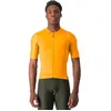 Image de CASTELLI Maillot expresso pour homme, manches quart de longueur avec tissu extensible respirant pour gravier, cyclisme et vélo de route, Orange vif/gris foncé, Taille XL
