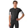 Image de CASTELLI Maillot Entrata 6 pour homme, protection solaire UPF - Manches courtes - Pour cyclisme de route, vélo de gravier et course, Noir clair/gris foncé/gris fumé, Small