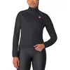 Image de CASTELLI Veste de pluie d'urgence 3 pour femme, imperméable, ultra légère avec fermeture éclair, pour vélo de route, trajet et cyclisme de route, Noir clair., Small