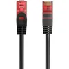 Image de Câble Patch Ethernet Cat 6 U/UTP, Transmission jusqu'à 1Gigabit, AWG 26/7, 2 connecteurs RJ45. Idéal pour la Transmission par Fibre Optique avec des Liaisons Gigabit/LAN, 5m, Noir