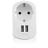Image de Ewent Adaptateur de Prise USB, Adaptateur de Voyage, Chargeur Universel avec Prise Schuko et 2 Ports USB 3.1, Chargeur USB pour iPhone, Samsung Galaxy, Smartphone Android, Tablette - Blanc, Compact