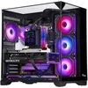 Image de Itek Boîtier Dark Cave PANO - Tour Gaming - ATX - 4 Ventilateurs 12 cm ARGB - 2X USB 3 - Type-C - parois latérale, Frontale et supérieure en Verre trempé