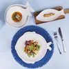 Image de Villa d'Este - Assiette à poisson ronde Kos blanche - 27x24x3.5 cm OS