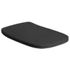 Image de Kiamami Valentina Siège de WC thermodurci à Fermeture Souple Noir Mat