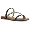 Image de Geox D Sozy Plus A Sandales plates Noir/argenté Taille 38 EU, Noir/argenté, 38 EU