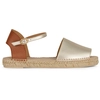 Image de Geox - Sandales en cuir Lampedusa or / cognac 41
