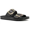 Image de Geox Sandales plates D Brionia R B pour femme, Noir, 39 EU