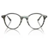 Image de Ray-Ban Rx5430 Bernard Cadre rond pour lunettes de vue, Lentille de démonstration verte à rayures, 51 mm