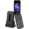 Image de Volfen Nexo Flip Max Téléphone Portable à Rabat pour Personnes âgées, Boutons et Grandes Touches, Facile à Utiliser, USB-C, 3 mémoires directes, Base de Charge, Noir