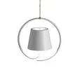Image de Zafferano Poldina Suspendue LED Rechargeable, Lampe avec Corps en Aluminium, Protection IP54, Convient pour l'Extérieur/Intérieur, Réglable, EU Plug-Blanc, 2.2 W [Classe énergétique A++]