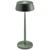 Image de Zafferano, Lampe Sister Light, Lampe de Table Rechargeable et Sans Fil avec Contrôle Tactile, Adaptée pour Salon et Extérieur, Variateur, 2700-4000 K, Hauteur 32,8 cm, Couleur Vert Anodisé