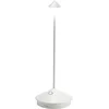 Image de Zafferano, Lampe Pina Pro, Lampe de Table Rechargeable et Sans Fil avec Contrôle Tactile, Convient pour le Salon et l'Extérieur, Dimmer, 2700 K, Hauteur 29 cm, Couleur Blanc