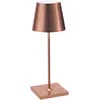 Image de Zafferano, Poldina Pro Mini avec Feuille de Cuivre, Lampe de Table Rechargeable et Sans Fil avec Contrôle Tactile, Utilisable comme Lampe d'Intérieur, Dimmer 2200-3000 K, Hauteur 30 cm