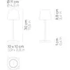 Image de Zafferano Poldina mini luminaire rechargeable intérieur cuivre