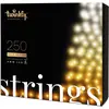 Image de Twinkly Strings 250 LED Blancs, Bande LED Intérieur et Extérieur, Lumières LED Smart Blanc Chaud à Froid, Compatible avec Alexa et Google Home, IP44, Contrôle via App, Fil Noir, 20m